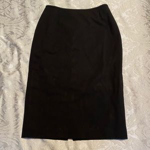 Black rayon pencil skirt